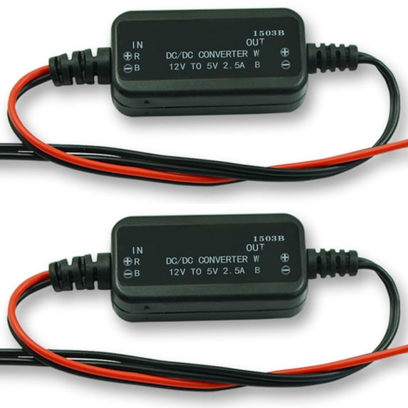 2Pcs Dc Voltage Reducer Converter 12V Step Down To 5V Dc-Dc 2.5A Regulator