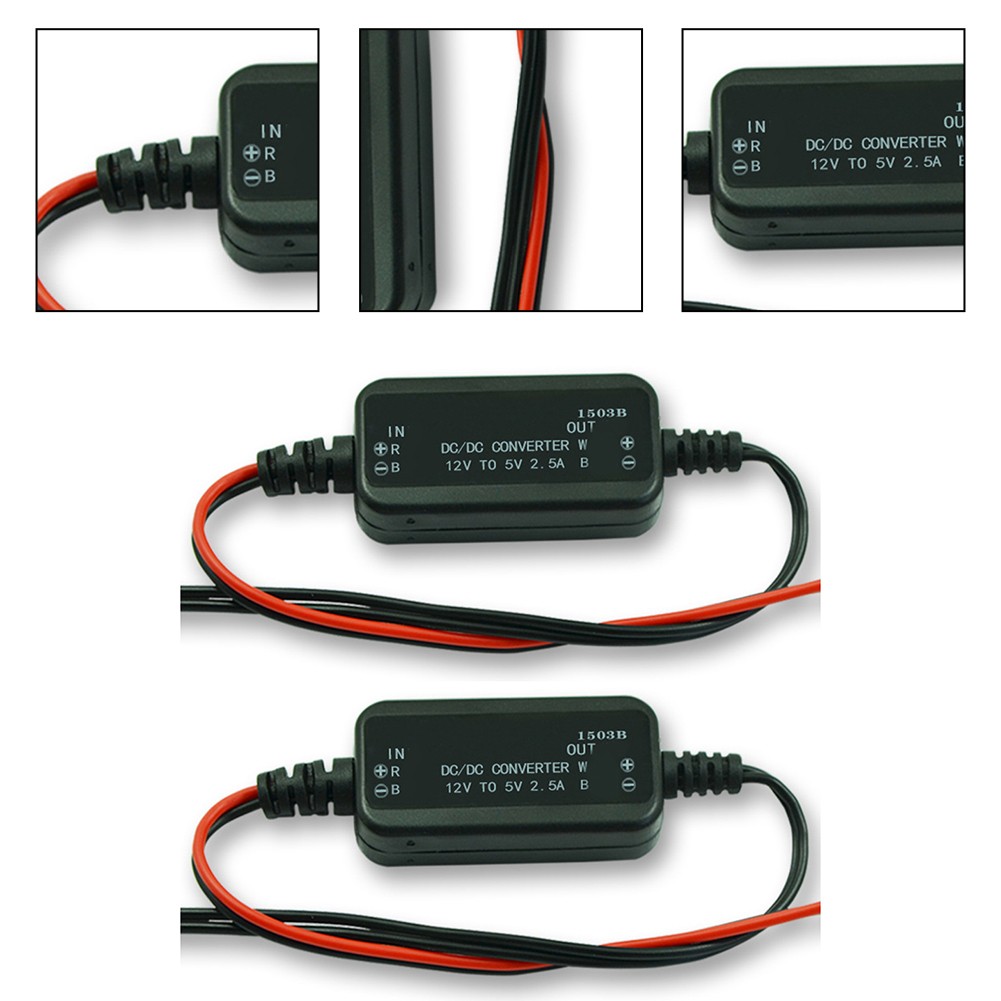 2Pcs Dc Voltage Reducer Converter 12V Step Down To 5V Dc-Dc 2.5A Regulator