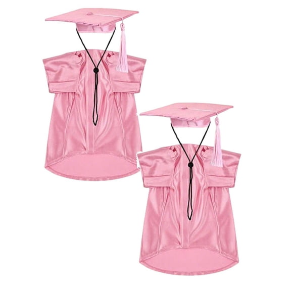 2Pcs Deal Countdown! Pet Clothing For Dogs And Cats Graduation Party Attire Stylish Outfits For Celebrations And Daily Wear Soft Fabric For Comfort Universal Fit For All Pet Clothes