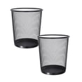 thumbnail image 1 of 2Pcs Deal Countdown! Waste Paper Dustbin Black Wire Heavy Duty Paper Bucket for Home Bureau A Wastepaper Set Other Cleaning Supplies Practical Home Decor 10.2" X 9.1" X 7.3" Happy 2026!, 1 of 6