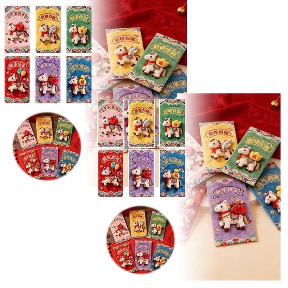 2Pcs Deal Countdown! Year Red Envelopes For The Year Of 2026 Year'S Eve Party Year Decorations Year Envelopes Greeting Card Practical Home Decor 3.5" X 6.7"