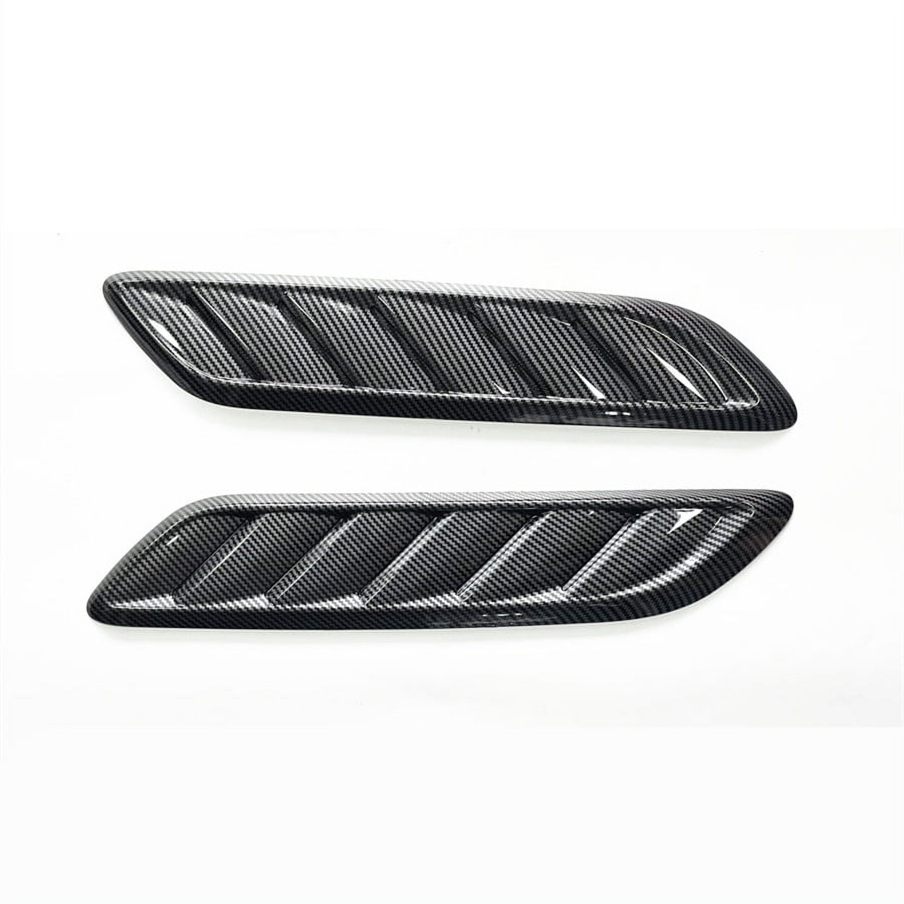 2Pcs Decorative Car Hood Vent Louver Scoop Cover Air Flow Intake Cover