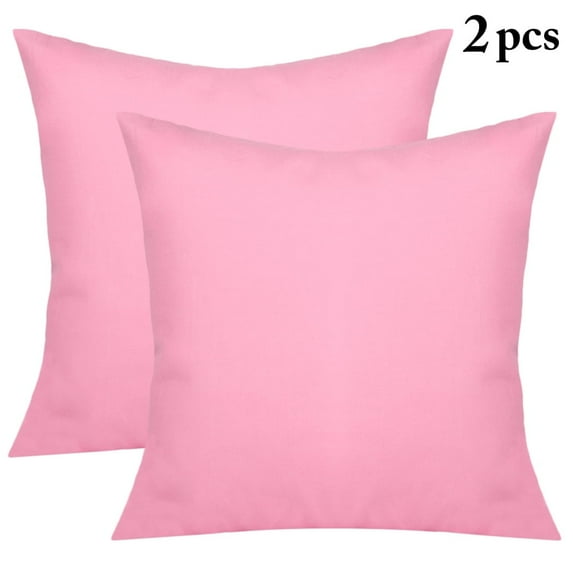 2Pcs Decorative Throw Pillow Covers, Square Throw Pillowcases Solid Color Pillow Covers for Indoor Living Room Outdoor Garden Sofa Decor