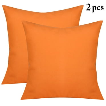 2Pcs Decorative Solid Color Throw Pillow Simple Square Covers Cushion Case Indoor Living Room Outdoor Garden Shell Pillow Case for Car Sofa Bed Couch
