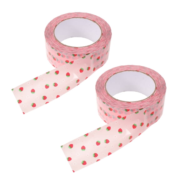 Milisten 2Pcs Durable Strawberry Design Packing Tape for Mailing, Shipping, and Craft Packaging