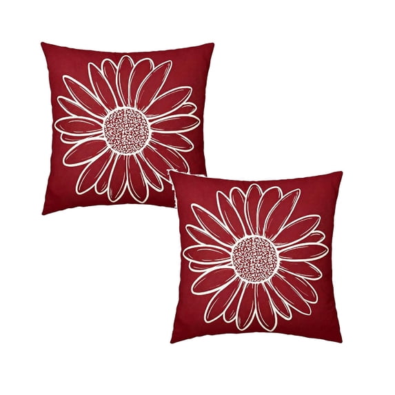 2Pcs Decorative Throw Covers Soft Square Home Sofa Couch Bedroom Living Room Pillow Case 19.7X19.7"