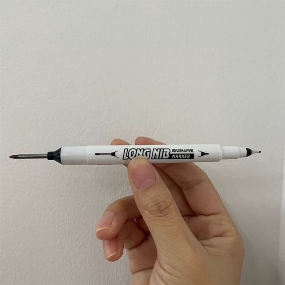 2Pcs Deep Hole Marking Pen - 20mm Long Head Marker for Screws, Ceramic Tile, Metal & Wood, Waterproof Ink, Precision Marking Tool for Drilling, DIY, Carpenter