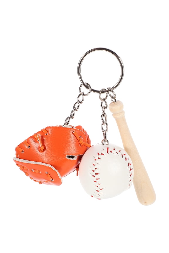 Cute Keychain Orange Wood 2Pcs