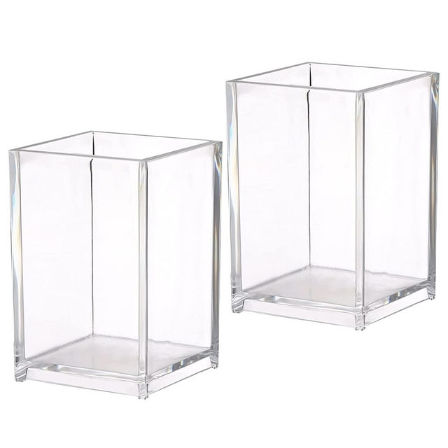2Pcs Desk Stationery Box Pen Holder Photo Holder Office Supplies