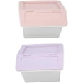 thumbnail image 1 of 2Pcs Desk Storage Box, Plastic Material Cosmetic Storage Box for Room for Home,Desk Storage Box Purple Pink,, 1 of 8