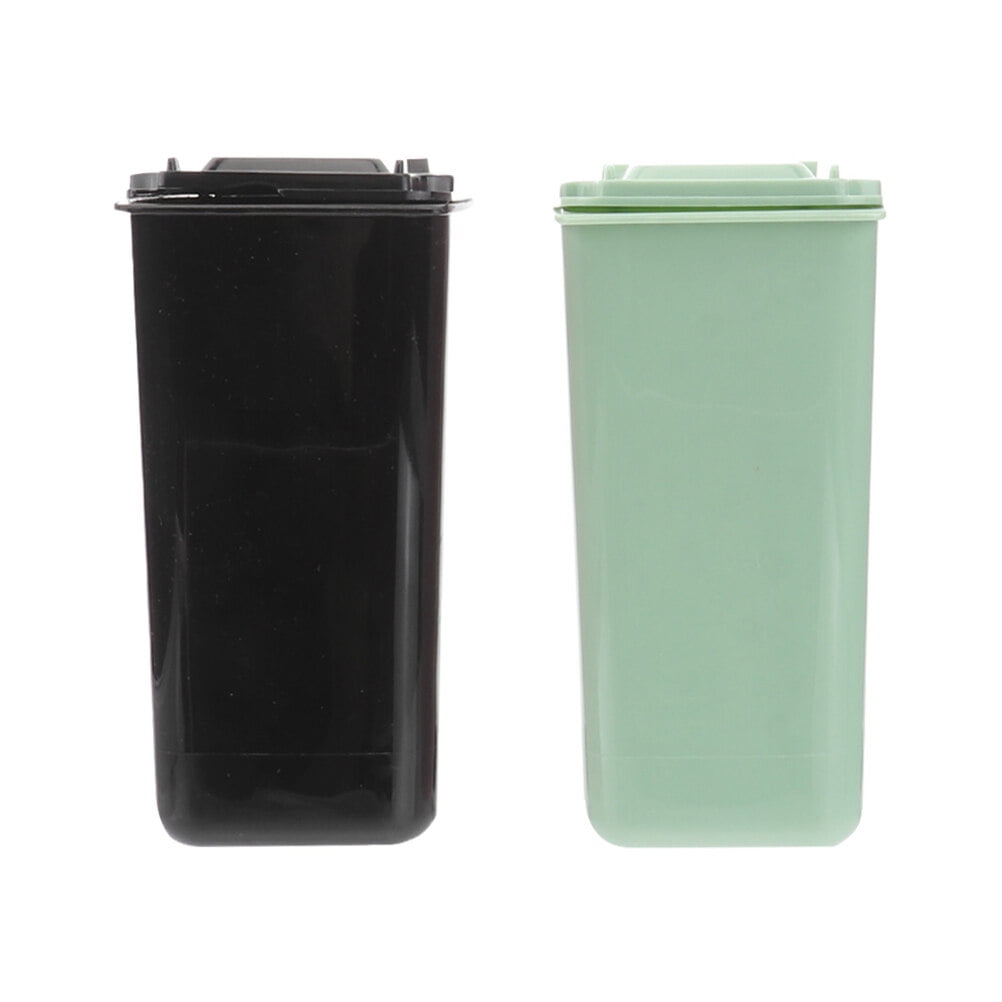 2Pcs Desktop Garbage Pails Multifunction Trash Cans Decorative Garbage