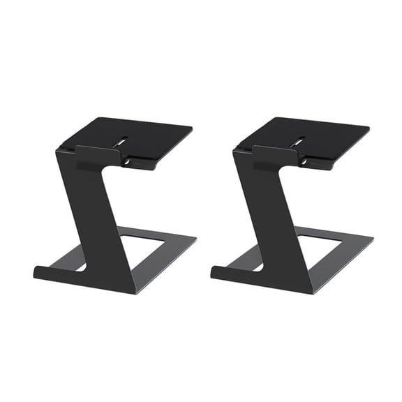 2Pcs Desktop Speaker Stand Desk Holder Metal Bookshelf Speaker Holder with Vibration Absorption Pads Speaker Risers