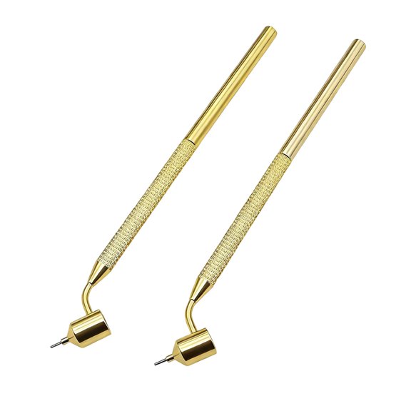 2Pcs Detailing Line Fluid Writer Paint Applicator Pen Slanting Precisions Ruling Pen for Drawing Lines,Scratch Repair
