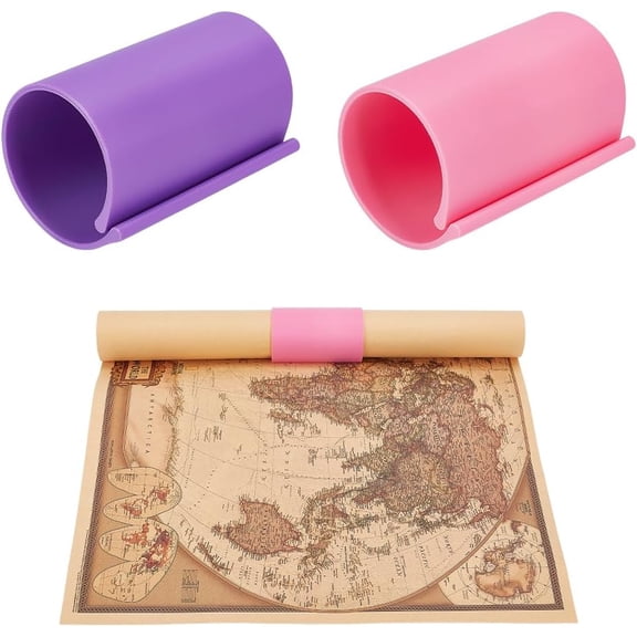 2Pcs Diamond Drawing Canvas Roll Holder 2 Colors Plastic DIY Diamond Drawing Scroll Draw Storage Tool Fixed Scroll Anti-Roll Bracket