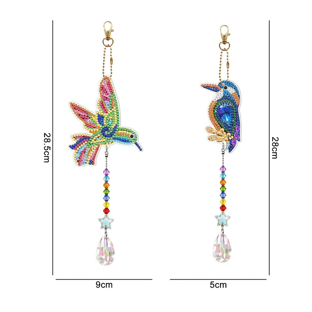 Xiyztok DIY Diamond Painting Wind Chime Kit, Double Sided Hanging