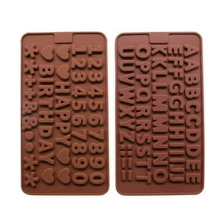 Chocolate Candy Bar Mold Silicone with 50 Clear Wrappers/Stickers