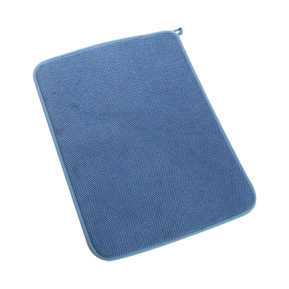 2Pcs Dish Drying Mat Absorbent Microfiber Dishes Drainer Mats For Kitchen Counter Large Size (14.96'' X 19.69'') Dish Drying Pad