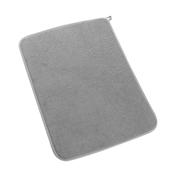 2Pcs Dish Drying Mat Absorbent Microfiber Dishes Drainer Mats For Kitchen Counter Large Size (14.96'' X 19.69'') Dish Drying Pad