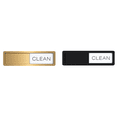 thumbnail image 1 of 2Pcs Dishwasher Magnet Clean Dirty Sliding Sign,Stainless Steel Rust-Proof Frame,Acrylic Panel for Kitchen Appliance Status Indicator 7 x 1.6 in Black & Gold, 1 of 10