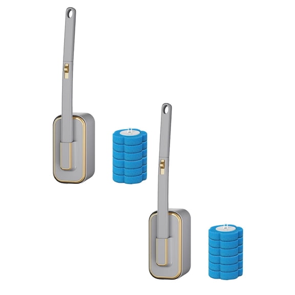 2Pcs Disposable Toilet Cleaning System With Heads And 1 Toilet Cleaning Brush Bathroom Cleaning Supplies Set For Bathroom Cleaning Cleaning Brush Practical Home Decor