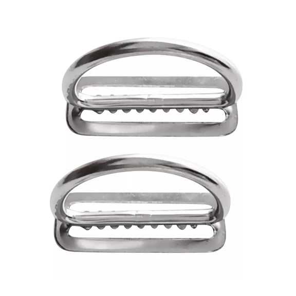 2Pcs Diving Weight Belt Keeper Slide Buckles D Rings Belt Retainer Stoppers