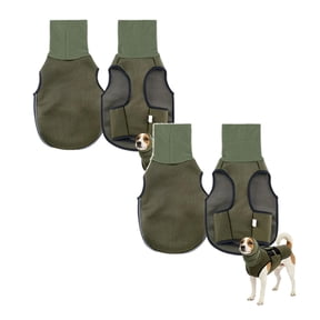 2Pcs Dog Anxiety Jacket With Turtleneck Breathable Calming Vest, Detachable For Indoor/Outdoor, Anti-Stress For Thunder, Fireworks, Vet Visits Separation, For Dogs & Cats, Available In Dark Colors