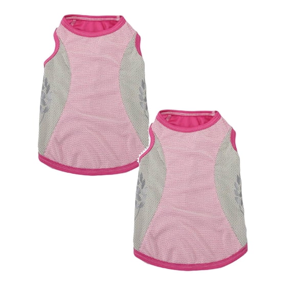 2Pcs Dog Cooling Vest For Summer – Adjustable Breathable Mesh Jacket With Uv Protection & Reflective Strips, Lightweight Heat Relief Anxiety Calming Small Medium Dogs Cat