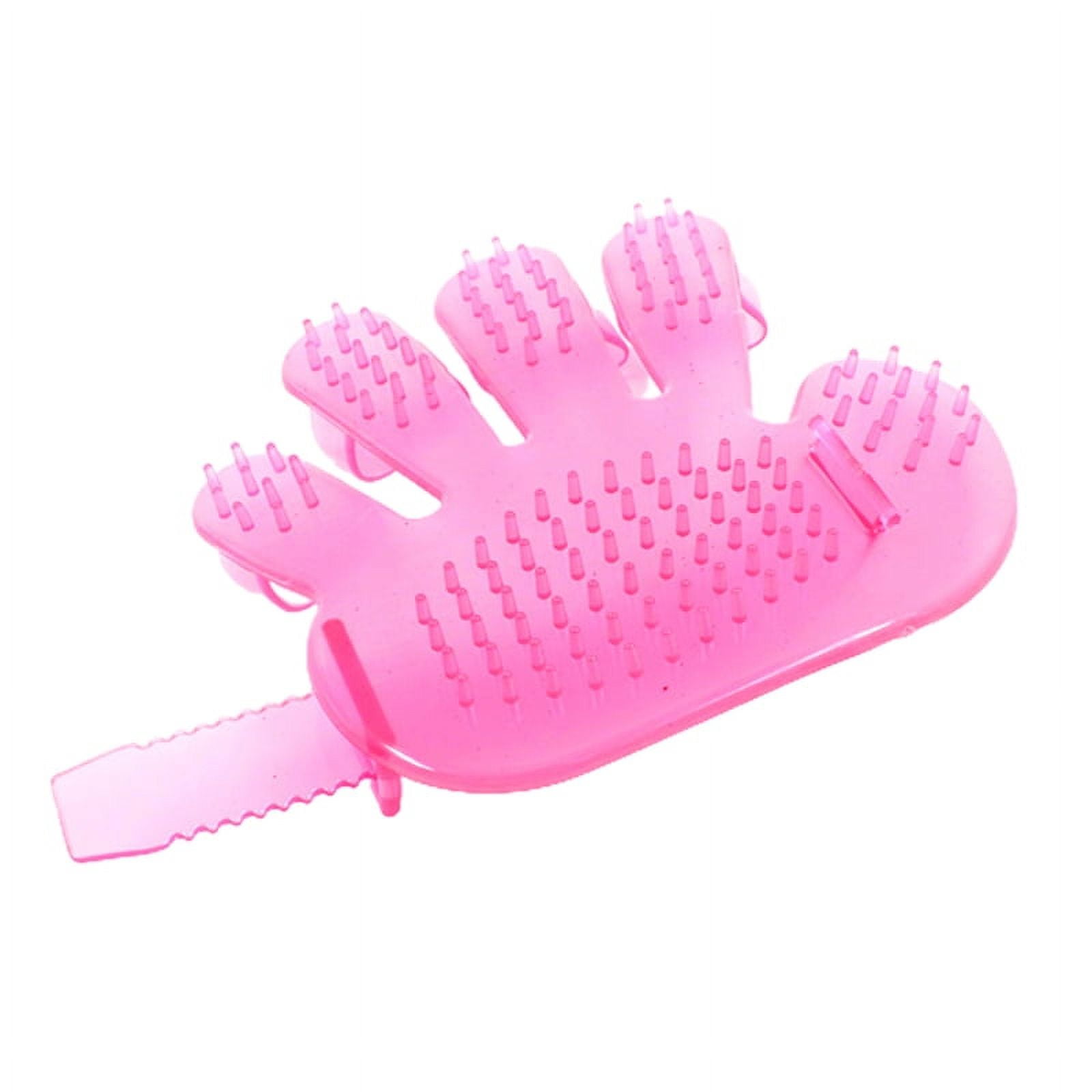 2pcs Dogs Wash Brush Massage Gloves Plastic Comb for Long Short Haired