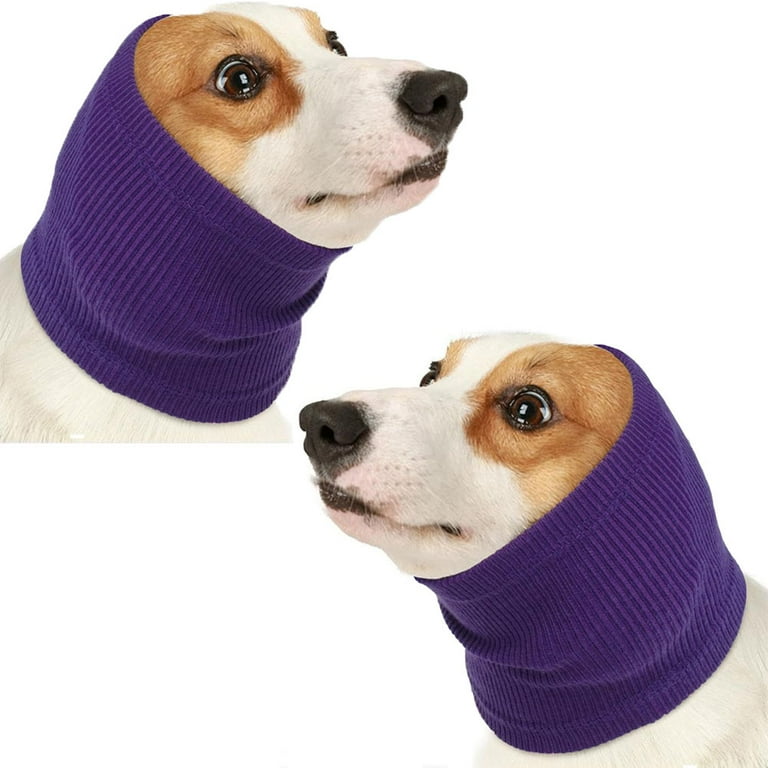 2Pcs Dog Head Cover Quiet Dog Headband No Shake Ear Wrap Anxiety