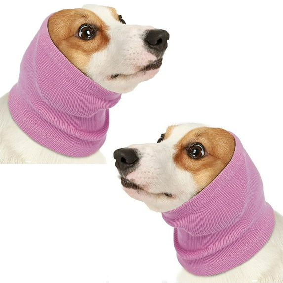 2Pcs Dog Head Cover Quiet Dog Headband No Shake Ear Wrap Anxiety Relief & Calming Dogs, Hood for Dogs, Pet Ear Protector Dog Calming Hoodie Ear Cover Muffs for Dogs Noise Protection Grooming Bathing