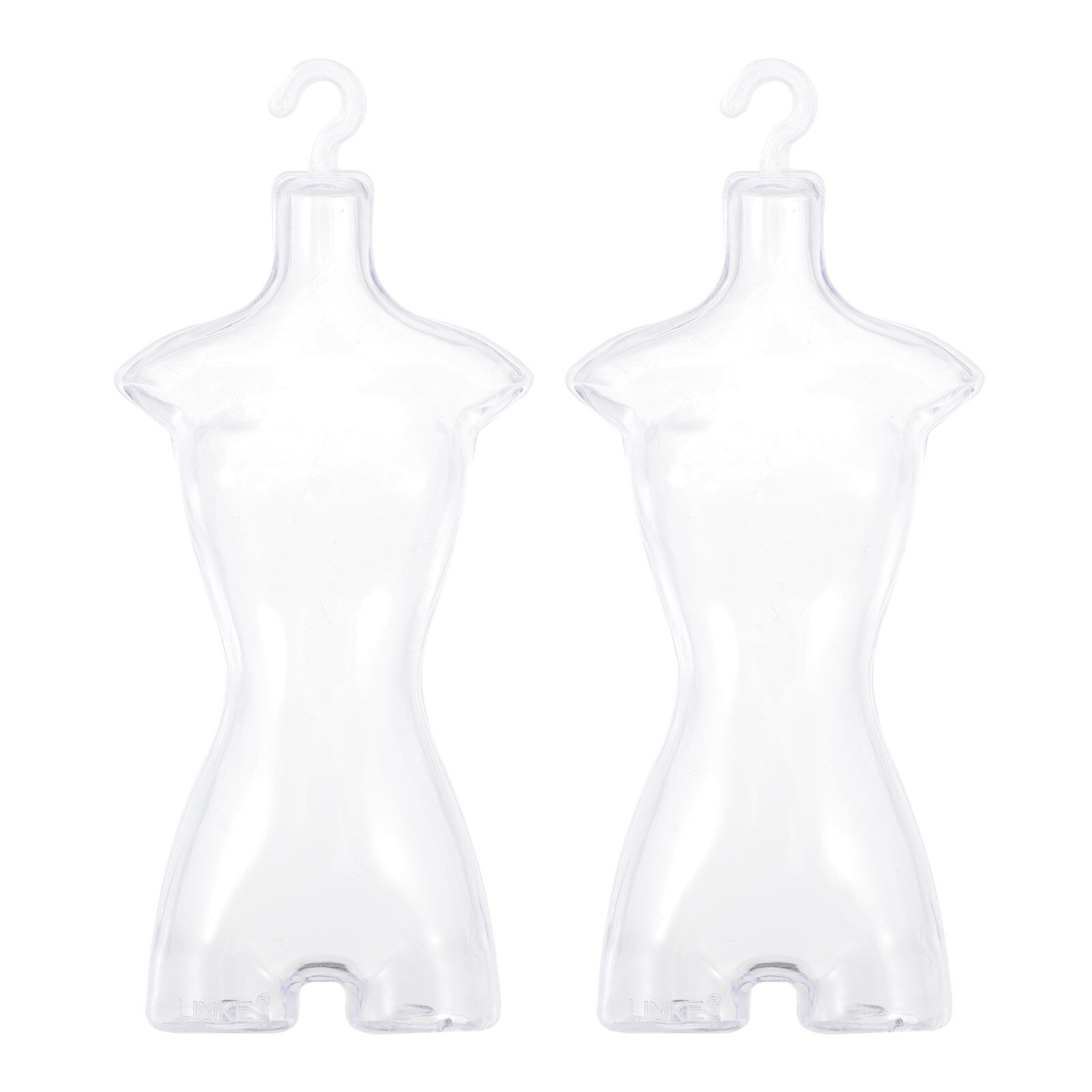 2Pcs Doll Dress Display Stand Transparent Doll Model Stand Doll Clothes