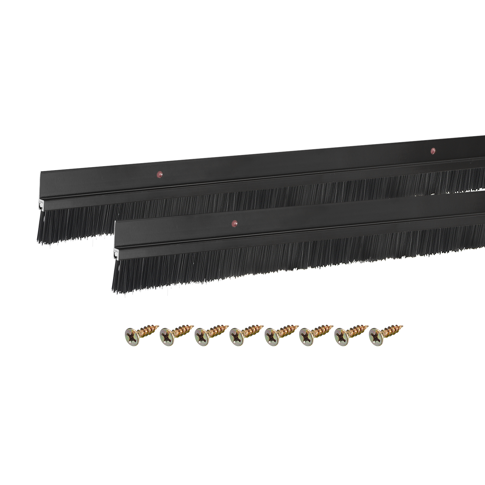 2Pcs Door Brush Bottom Sweep H-Shape Aluminum Alloy Base with 0.8-inch ...