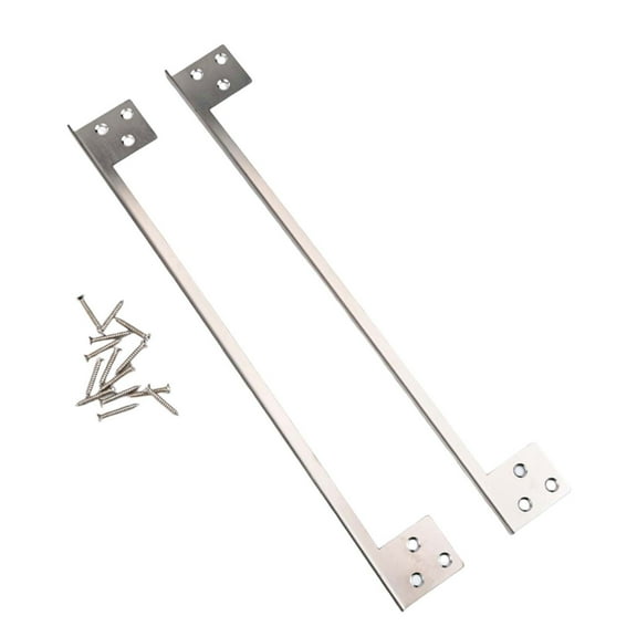 2Pcs Door Latch Guard Plate L Shaped SecurIty Reinforcement Striker Plates 11In