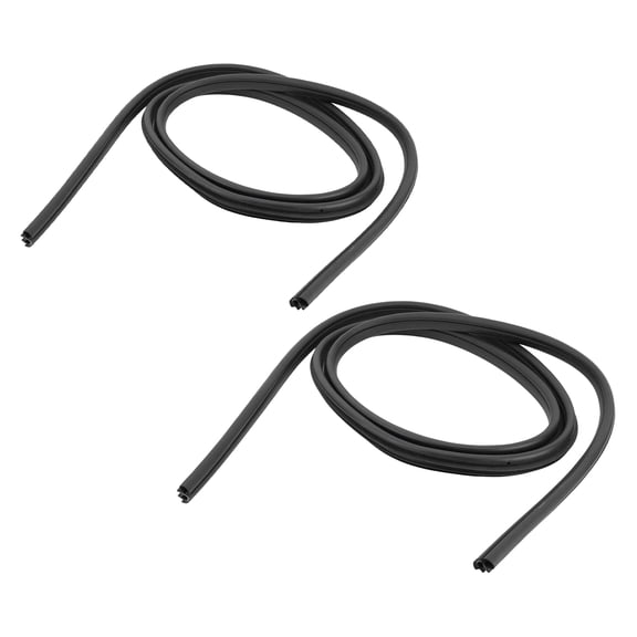 2Pcs Door Seal Molding Trim Weatherstrip Rubber Black Stops Leaks Fits for BMW E36 Coupe 2Door 1992-1999 Replace 51711977727 51712138957