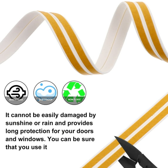 2Pcs Door Sealing Tape Anti Collision Strip Soundproof Stripping 5m