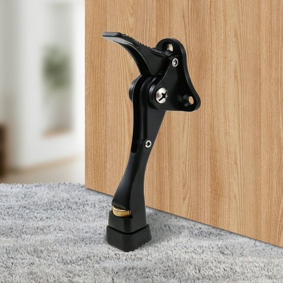 2Pcs Door Stopper One Touch Kickdown Door Stops Height Adjustable Door Kickstand Stopper Wear Resistant Door Holder Stopper with Rubber Ring Practical Door Holder for Hotel Dorm