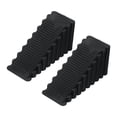 thumbnail image 1 of 2Pcs Door Stoppers for Bottom, Plastic Anti-Slip Door Stopper Wedge, 1.89 Inch Height, Black, 1 of 6