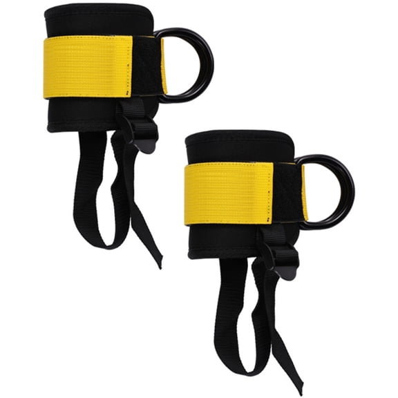 2Pcs Double D Rings Ankle Cuffs Legs Strength Training Brace Glute Kickbacks Ankle Strap Cable Attachments Easy to Use