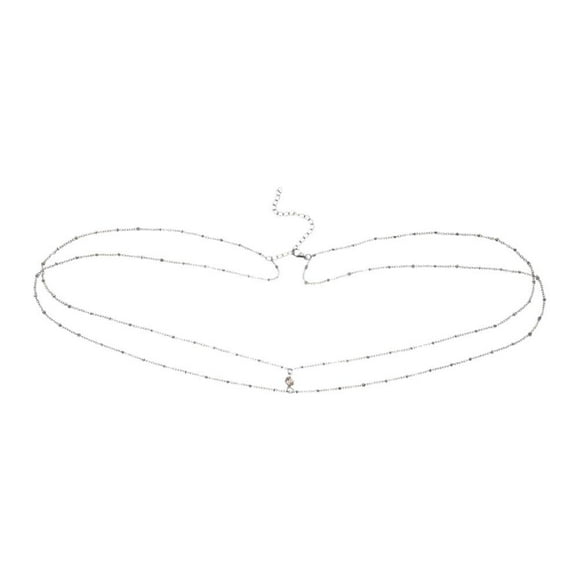 2Pcs Double Layers Thin Versatile Belly Chains Women Adjustable Waist Chains Jewelry Accessories
