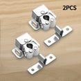thumbnail image 1 of 2Pcs Double Roller Catch Cabinet Latches with Spear Strike for Cupboard Closet Door, Silver, 1 of 8