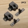 thumbnail image 1 of 2Pcs Double Roller Catch Cabinet Latches with Spear Strike for Cupboard Closet Door, Silver, 1 of 12