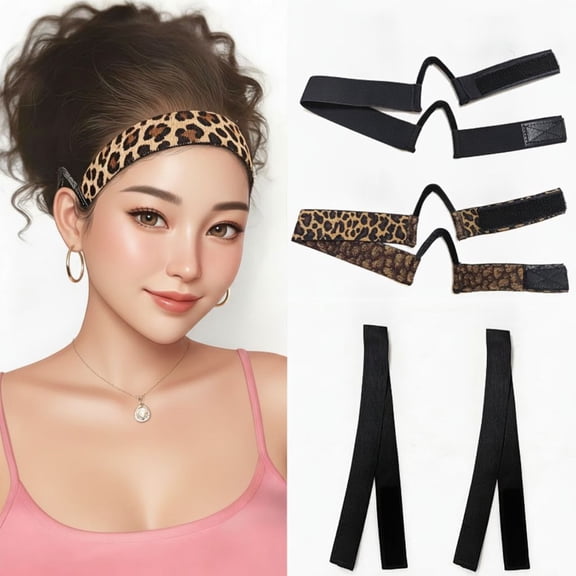 2Pcs Double-Sided C-Shaped Ear Cut Out Wig Melting Band for Lace Front melting, Ear Free Painless adjustable Wig Band for Laying Edges