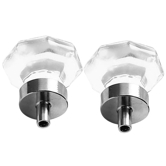 GOOHOCHY Clear Crystal Drawer Knobs, 2 Pieces, Shiny Decorative Cabinet Pulls for Home Dresser and Furniture