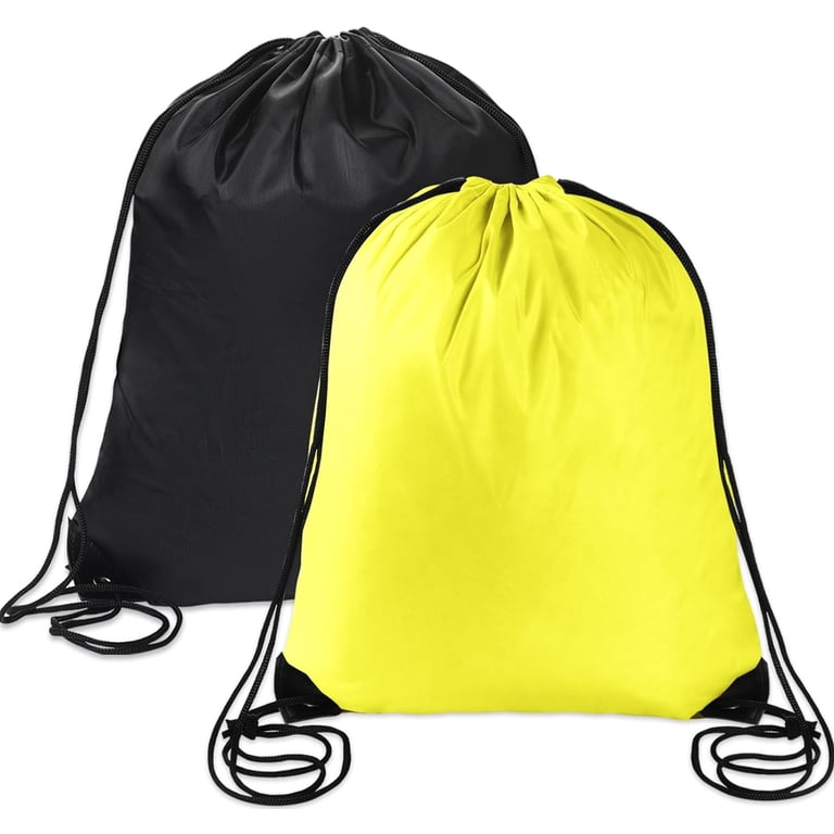 16 Pack Drawstring Bags, Polyester Fabric, Reinforced PU Leather Corners, Amazon.com | Drawstring Backpack, 16 Pcs Bulk Draw String  main image 4