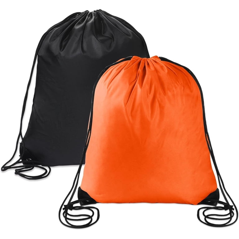NEW AVEC BAG women\'s nylon string bag in neon orange Drawstring Bag Neon Orange main image 2