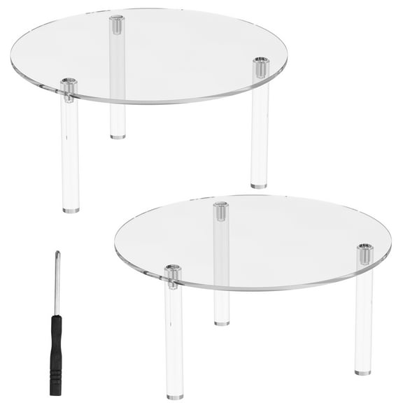 2Pcs Drink Dispenser Stand 7.87 Inch Transparent Acrylic Beverage Dispenser Stand Glass Jar Holder for Party Kitchen Events Cake