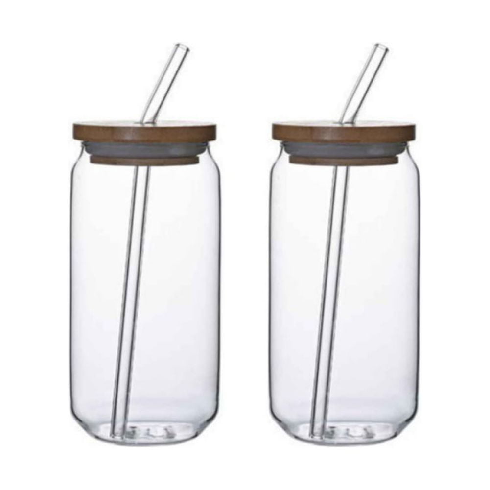 AGH 16oz Frosted Sublimation Glass Cups with Lids and Straws, 12pcs Beer  Can Glass Straight Sublimation Glass Tumbler Blanks, BPA-Free Glass Coffee  Cups, Can Shaped Glass Cups with Splash-proof Lid 