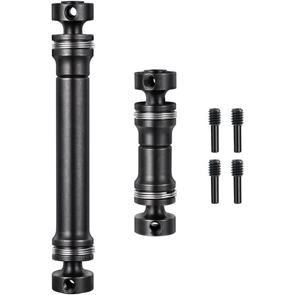 2Pcs Driveshafts Hardened Steel Center Drive Shaft for 1/16 Scale Mini E-REVO/E-Revo VX/Slash 4WD/ Summit/Summit VXL RC Truck Upgrade Part