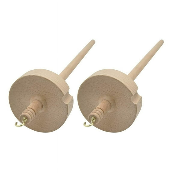 2Pcs Drop Spindle for Spinning Yarn Spin Top Whorl Drop Spindle Hand Carved Wooden Tool for Beginners