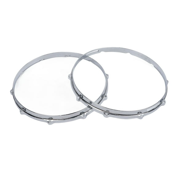 2Pcs Drum Hoop Set 10 Hole 14in Alloy Sound Improvement Decorative for Performance Travel